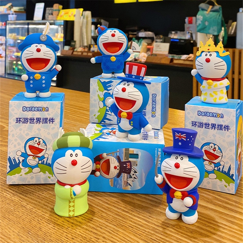 Mô hình Doraemon mèo ú bộ 6 nhân vật Doraemon với những trang phục dễ thương khác nhau