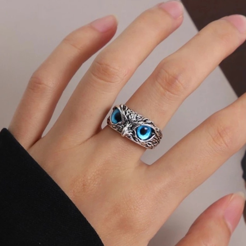 Nhẫn Đeo Tay Kim Loại Tạo Hình Lông Mày Vintage Cho Cặp Đôi
