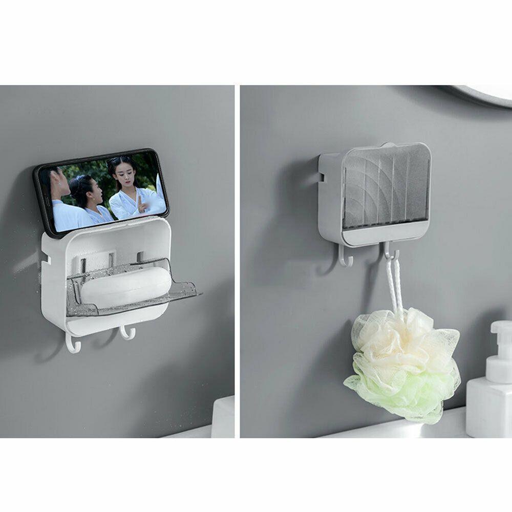 YNATURAL Khay Đựng Xà Phòng Có Móc Treo Có Thể Tháo Rời Tiện Dụng Cho Nhà Bếp / Nhà Tắm