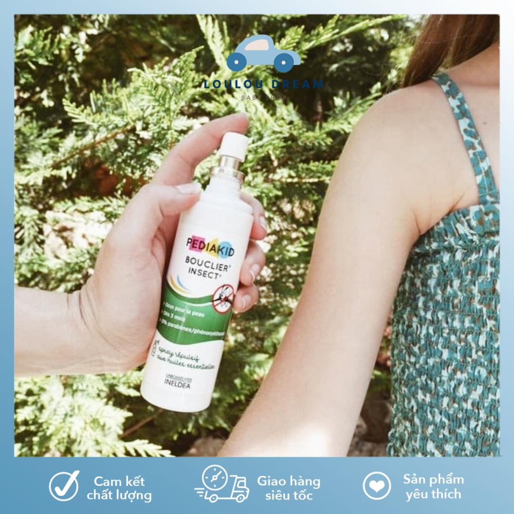 Xịt chống muỗi, chống côn trùng Pediakid Bouclier Insect Nội địa Pháp dành cho bé từ 3 tháng tuổi (Hữu cơ Ecocert)