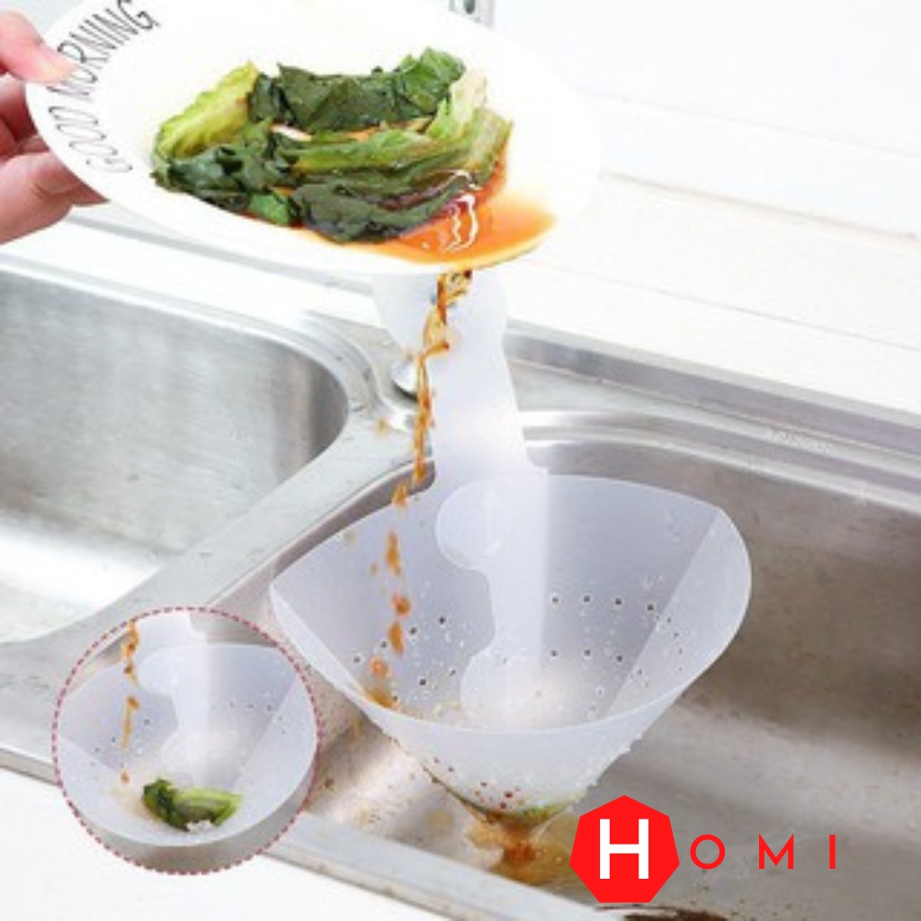 Phễu lọc rác [CHÍNH HÃNG], lọc đồ ăn thừa bồn rửa chén - Phễu lọc tóc, rác thải ống thoát nước nhà tắm toilet - Dhomi