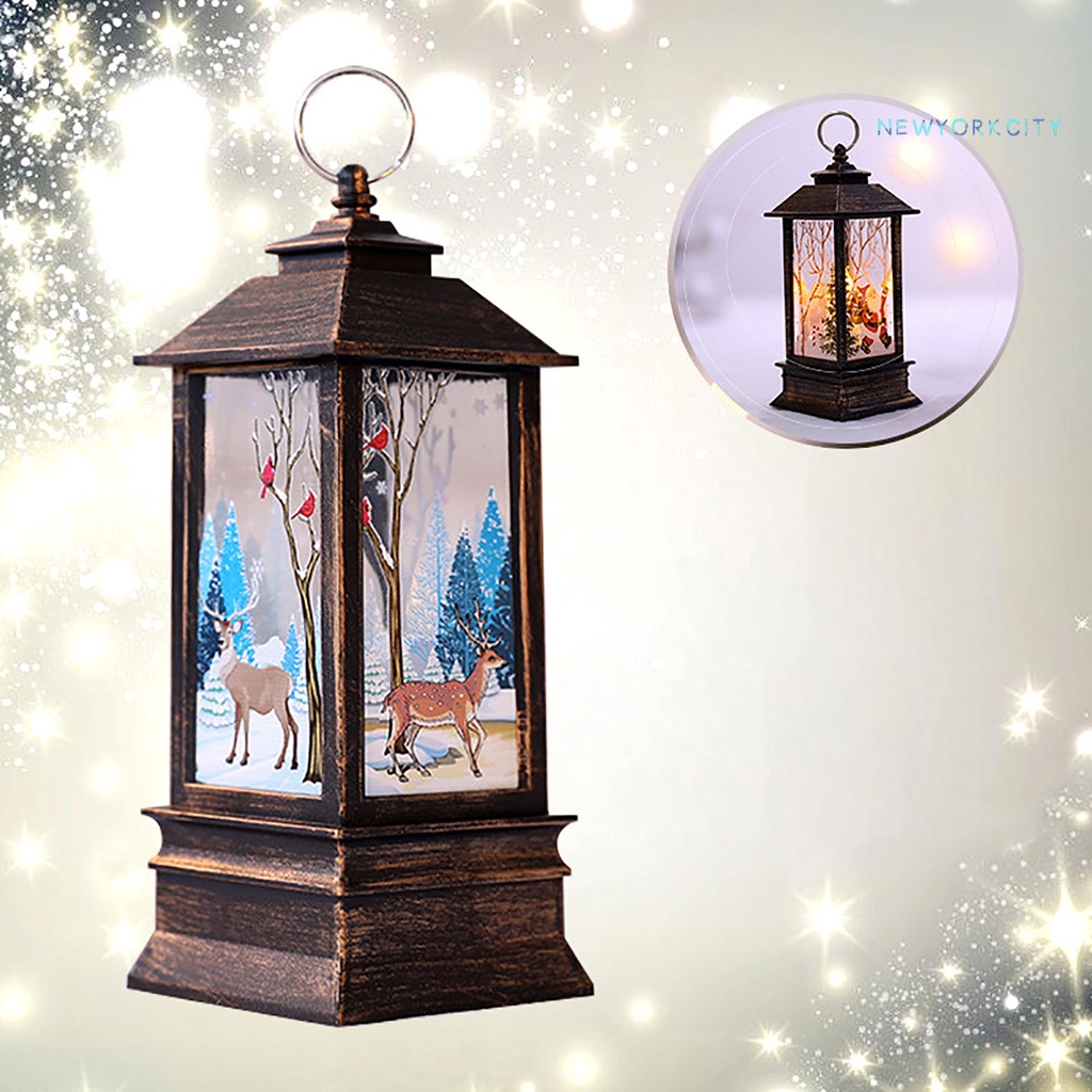 Đèn dầu hình ông già noel/tuần lộc/người tuyết trang trí nhà cửa dịp giáng sinh