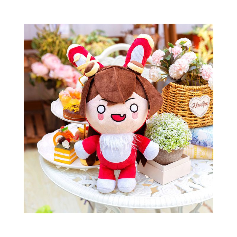 【New】40cm Genshin Impact Baron Bunny Amber Rabbit Plush Doll Stuffed Toys Cosplay Props