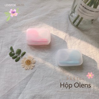 Hộp đựng lens mini chính hãng Olens phiên bản ko gương (2 màu)