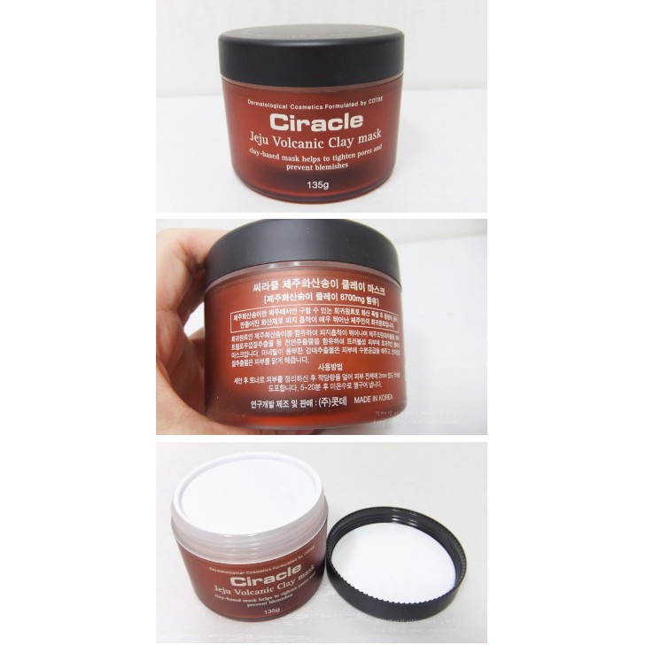Mặt Nạ Đất Sét Tro Núi Lửa Làm Sạch, Thanh Lọc Da Ciracle Jeju Volcanic Clay Mask 135g