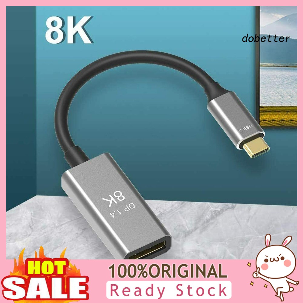 Cáp chuyển đổi USB Type C sang Displayport 8K 144Hz cho máy tính xách tay/ máy chiếu TV PC | WebRaoVat - webraovat.net.vn