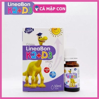 Lineabon d3 k2 Vitamin d3 k2 mk7 Vitamin drop cho trẻ sơ sinh Lọ 10ml .