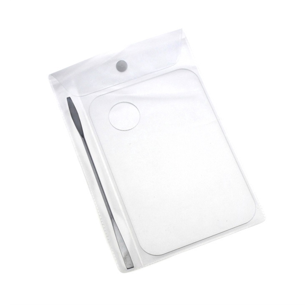 Bộ 2 Bảng Phấn Trang Điểm / Bảng Màu Trang Điểm Chuyên Nghiệp + Thìa / Bảng acrylic + Thìa / Bảng Trộn Bằng Thép Không Gỉ