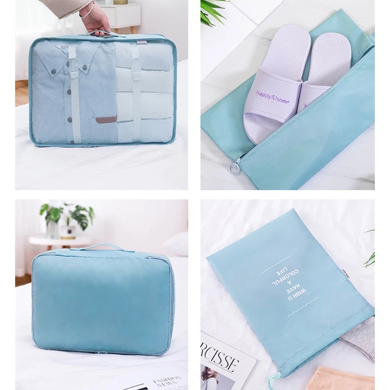 Bộ 7 Túi Đựng Đồ Du Lịch Phân Loại Ngăn Nắp Dành Cho Vali