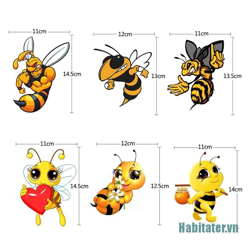 【Habitater】1Pc Lovely Little Bee PVC Car Sticker Auto Decor Waterproof Vinyl Decals