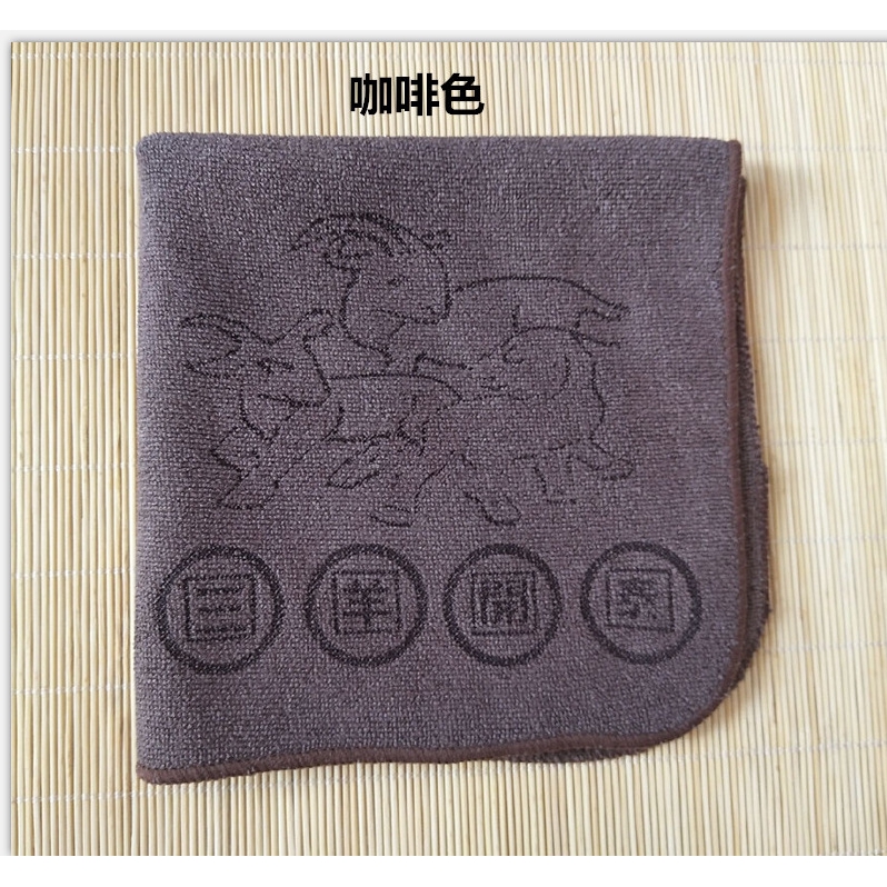 Bộ Ấm Chén Trà Bằng Vải Cotton Siêu Thấm Hút In Logo Kung Fu