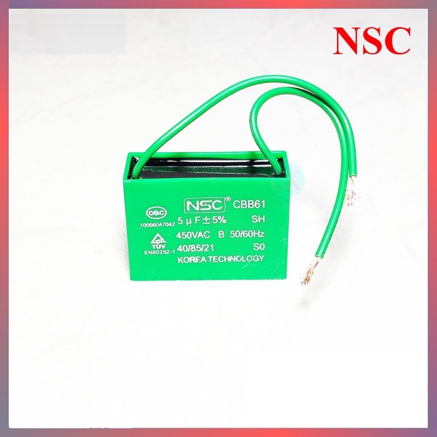 Tụ vuông xanh NSC ,Tụ quạt vuông cho quạt ,máy bơm,quạt điều hòa ! BH 12 tháng ! Mẫu mới 2022