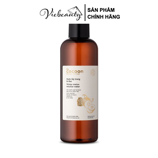 Nước Tẩy Trang Cocoon Bí Đao Cấp Ẩm và Giảm Dầu Cho Da Winter Melon Micellar Water 140-500ml - Khongcoson | BigBuy360 - bigbuy360.vn