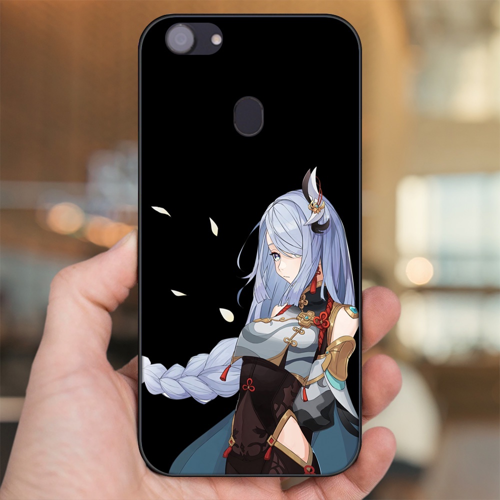 Ốp lưng Oppo F5, F5 Youth, F7 viền đen in hình Shenhe Genshin Impact