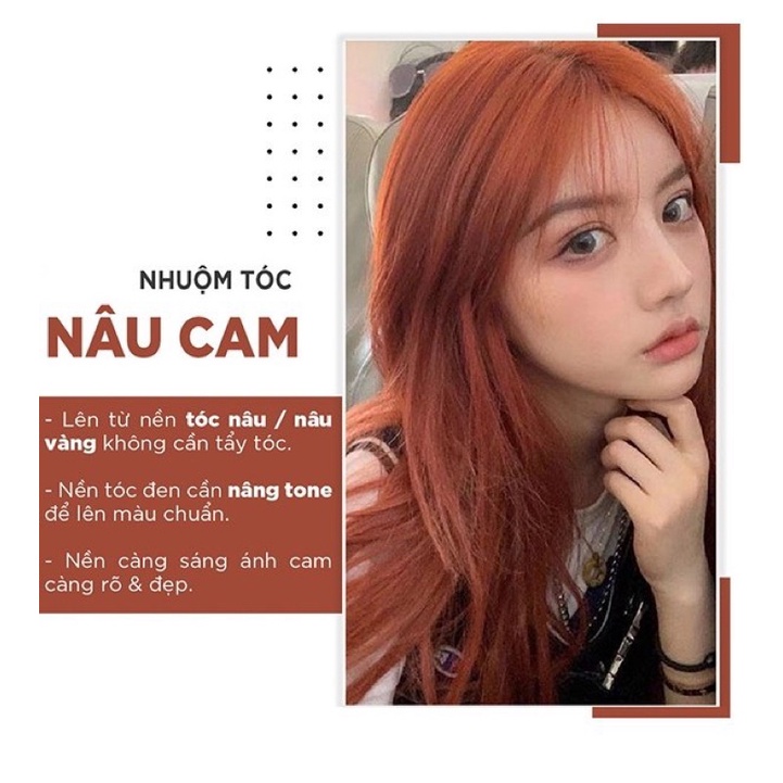 Thuốc Nhuộm Tóc Màu Nâu Cam Đất Dark Golden Copper