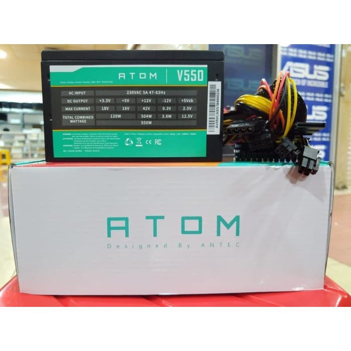 Nguồn máy tính ANTEC ATOM V550 - 550W Nguồn giá rẻ Chính hãng bảo hành 36 tháng