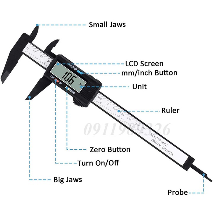 Thước kẹp điện tử 150mm ❤️FREESHIP❤️ Thước cặp điện tử có hộp nhựa bảo vệ