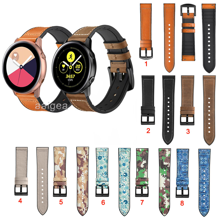 Dây Đeo Bằng Da Thật Cho Đồng Hồ Thông Minh Samsung Galaxy Watch Active 2 / Watch3 41mm / Watch 42mm / Gear sport S4