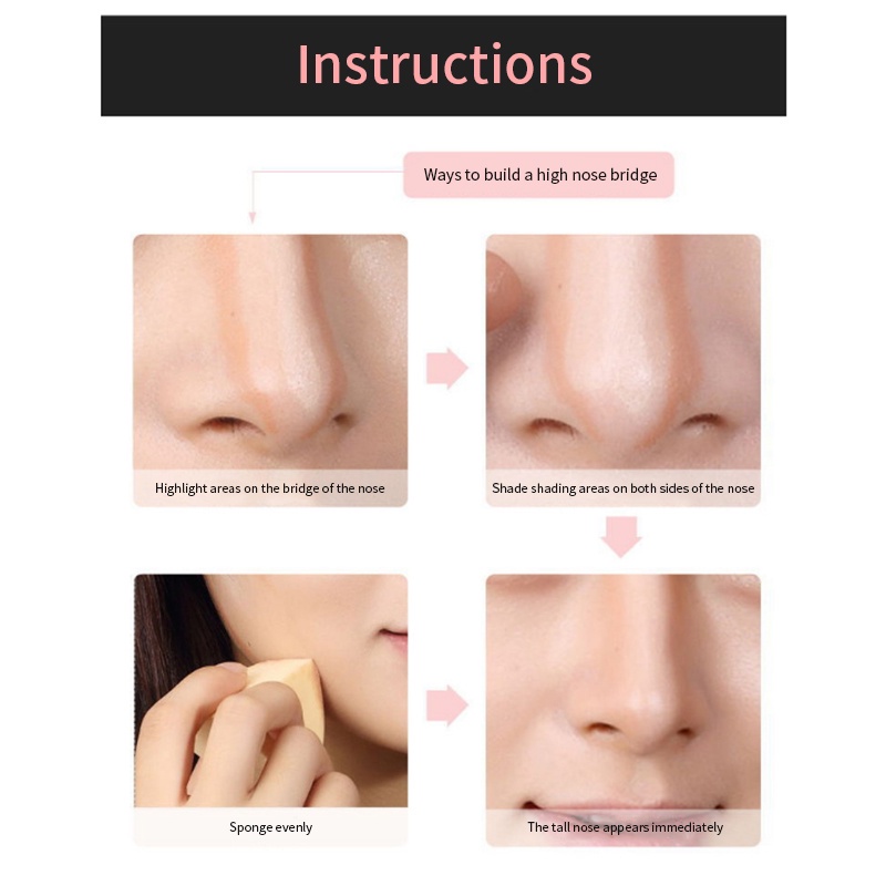 (Hàng Mới Về) Phấn Bắt Sáng Tạo Khối Hai Màu Tạo Khuôn Mặt Chữ V | BigBuy360 - bigbuy360.vn