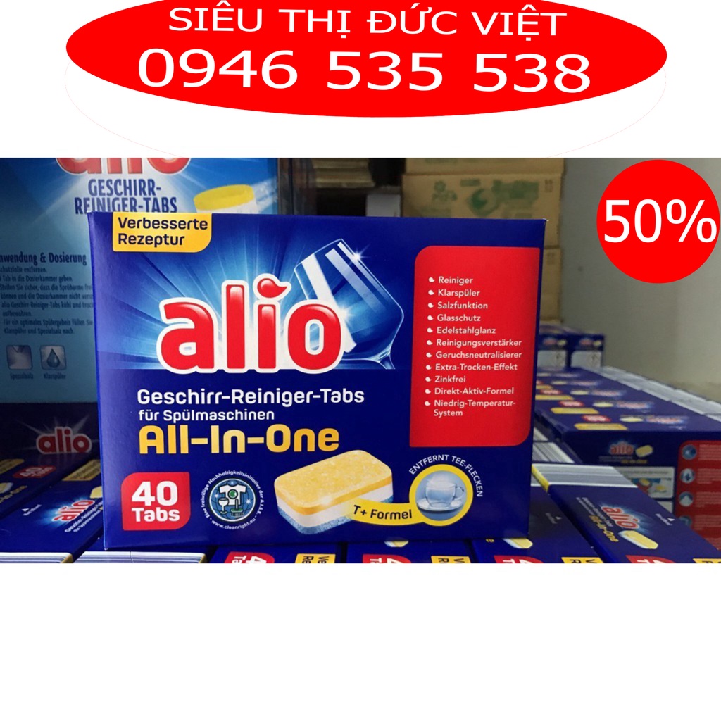 Viên rửa bát Alio All in one 40 viên