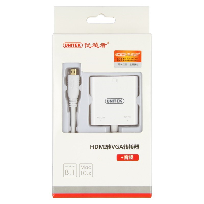 Cáp chuyển đổi micro HDMI sang VGA Unitek Y-5322