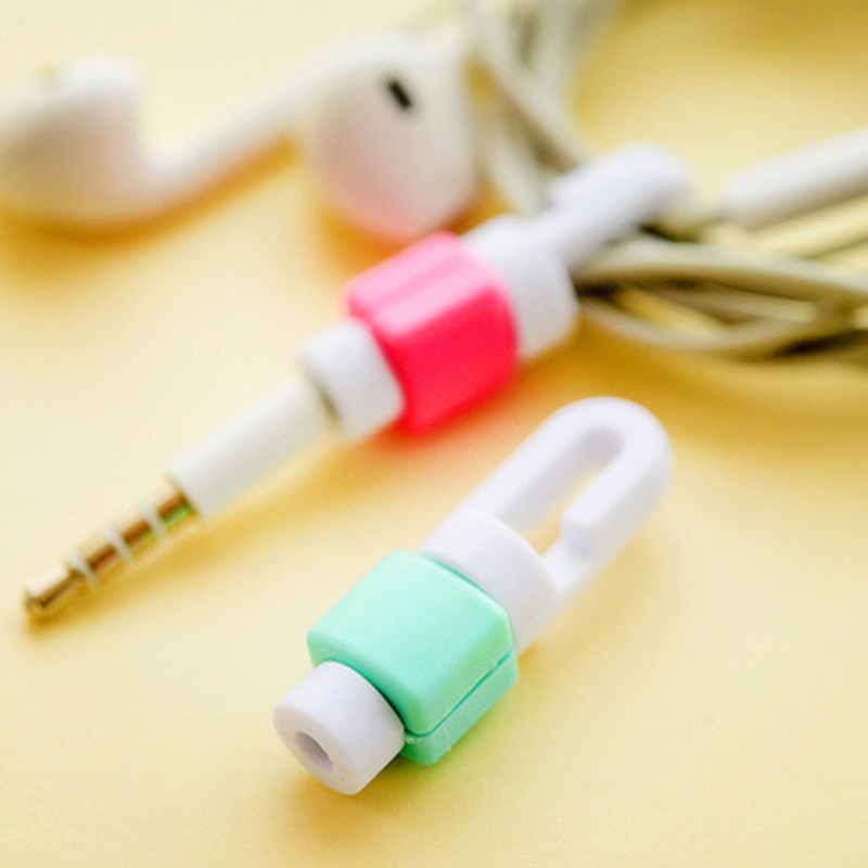 Vỏ Bọc Bảo Vệ Dây Cáp / Tai Nghe Thiết Kế Độc Đáo Kèm Móc Tiện Dụng