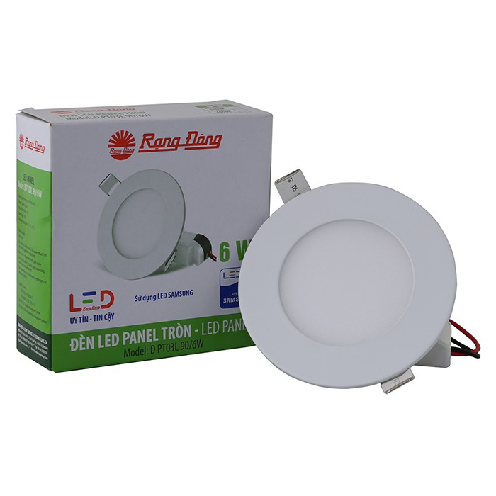 Đèn LED âm trần siêu mỏng 6W Rạng Đông D PT03L 90/6W