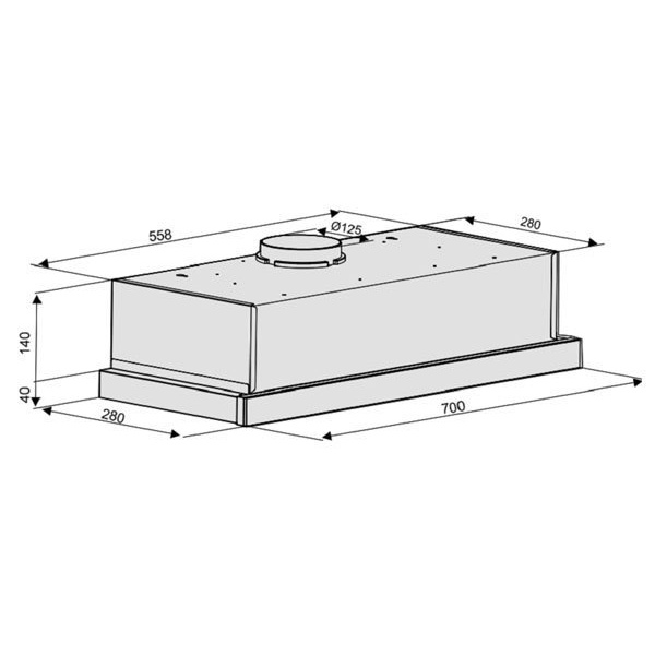 Hút mùi âm tủ Bauer 7002T / Công suất hút 1200m3/h / Bảo hành 2 năm bằng tem cào điện tử | BigBuy360 - bigbuy360.vn