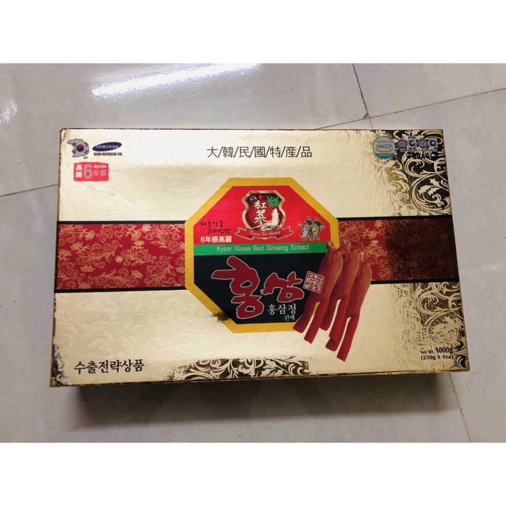 Cao hồng sâm Hàn Quốc 6 năm tuổi ( hộp 4 lọ x 250gr)