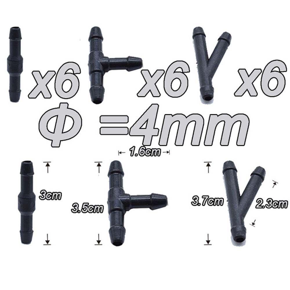 Đầu Nối Ống Bơm Nước Bằng Nhựa ABS Thông Dụng Cho Kính Chắn Gió