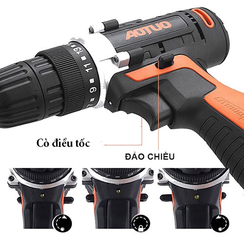 Máy Khoan Bắt Vít 12V Hàng Chính Hãng Có Chế Độ Đảo Chiều Thế Hệ Mới