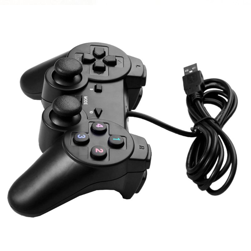 Tay cầm chơi game có dây cổng cắm USB chế độ rung dành cho PC/ máy tính xách tay Win7 / 8 / 10 / Xp / Vista