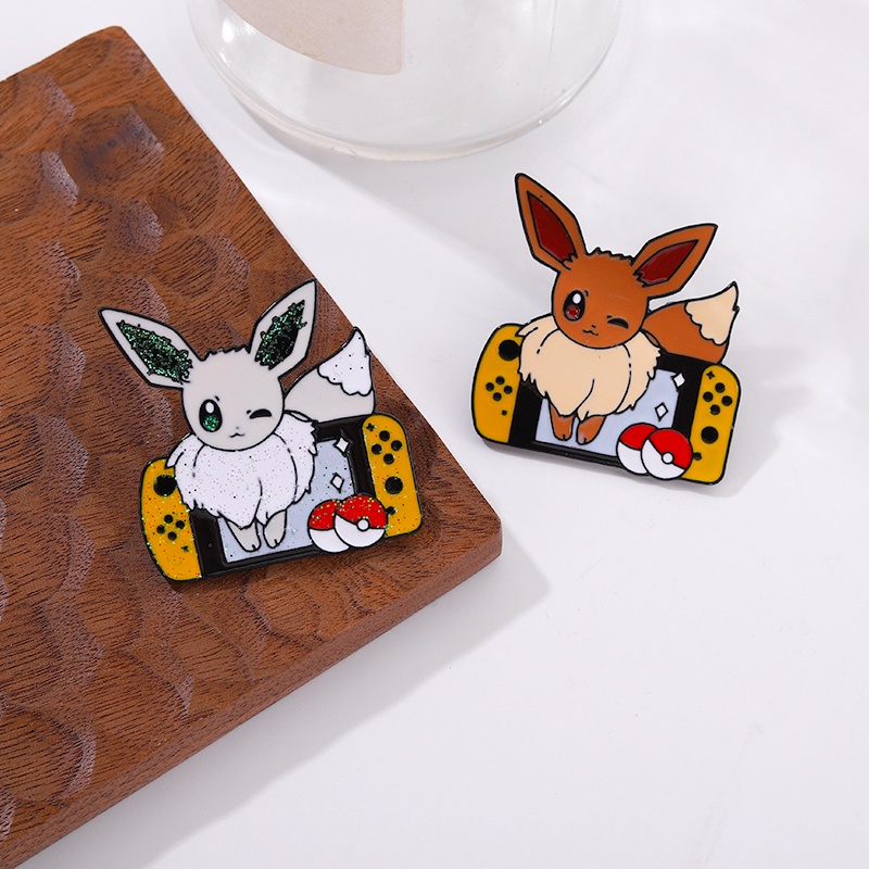 Ghim cài áo QIHE JEWELRY hình nhân vật hoạt hình Pokemon dễ thương