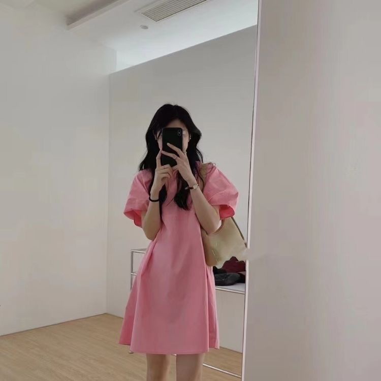 Đầm Ngắn Phong Cách Hàn Quốc Cổ Điển Thời Trang Mùa Hè Dành Cho Nữ