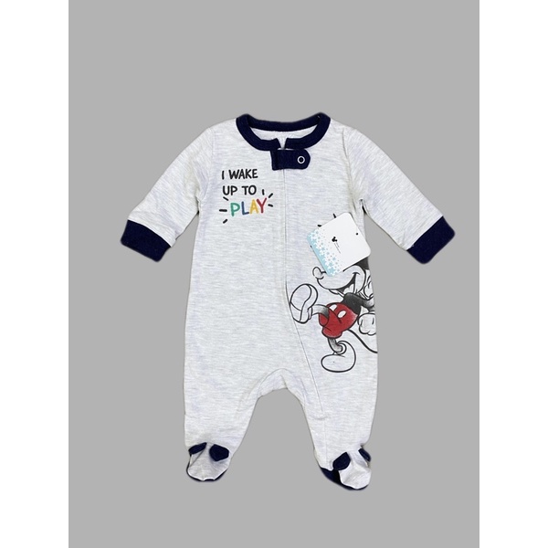 Body sleep kéo khoá Mickey cho bé dư xịn size NB 3M 6M 9M