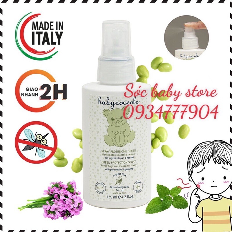 Xịt xua muỗi Babycoccole 0m+ 125ml