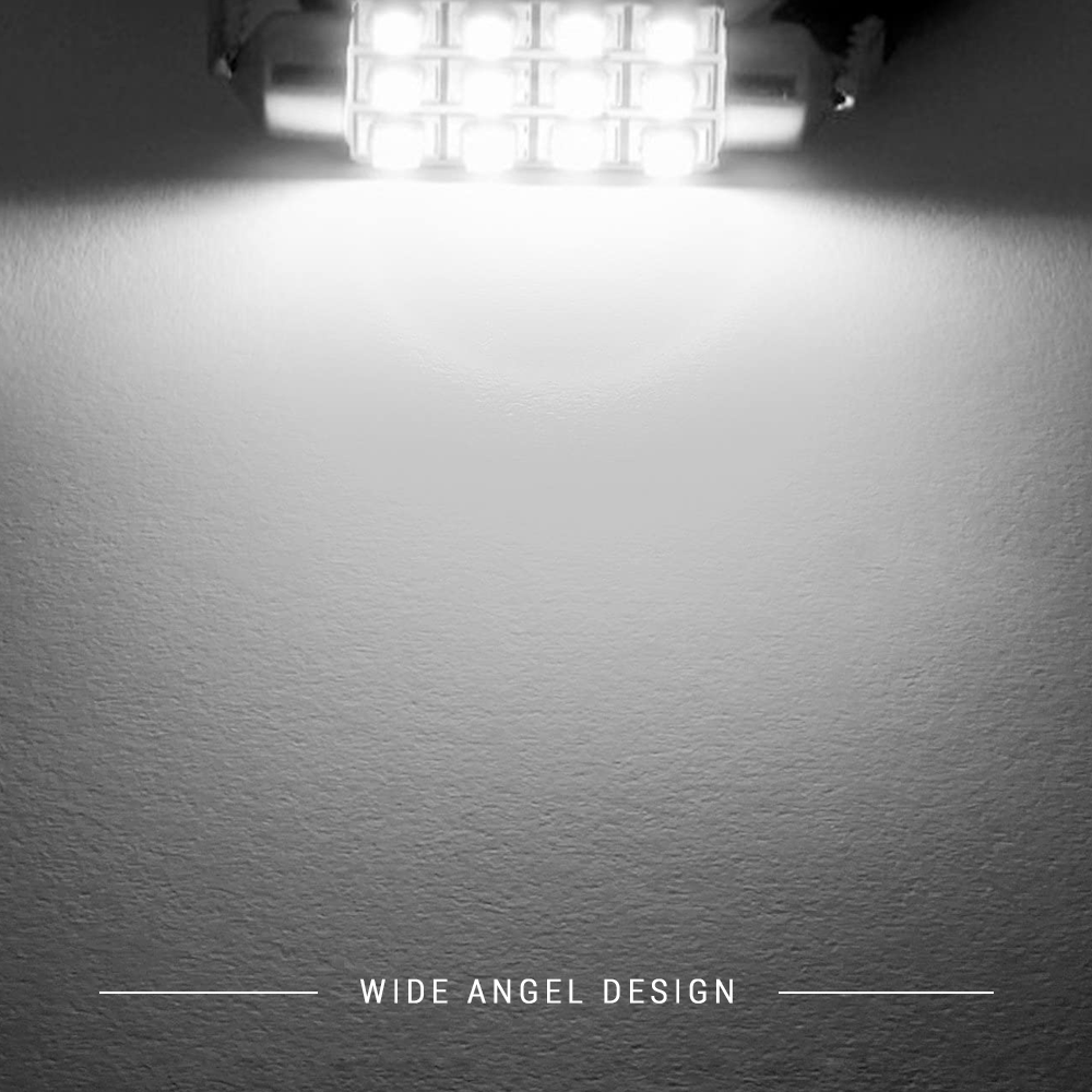 Set 20 Bóng Đèn LED T10 / 31mm / 42mm 6000K Ánh Sáng Trắng Chuyên Dụng Dành Cho Ô Tô