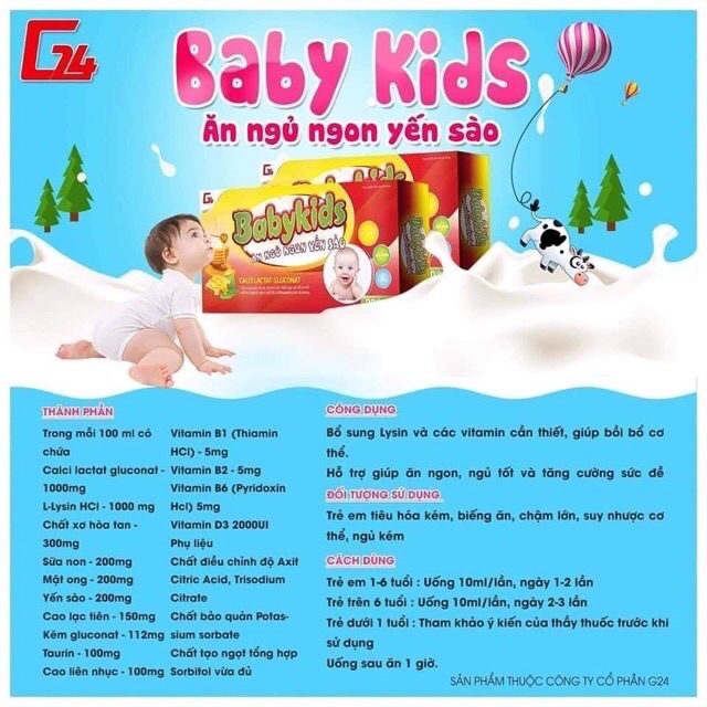 BABYKID YẾN SÀO GIÚP BÉ ĂN NGON ( chuẩn công ty ) | Thế Giới Skin Care