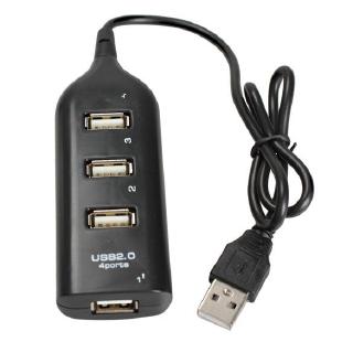 [rememberme]4 Port USB 2.0 High Speed Mini Hub Soet Pattern for Laptop PC L&6