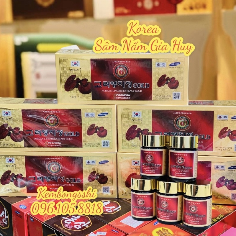 [DUY NHẤT HÔM NAY] [SALE LỚN] Cao Linh Chi Đỏ Hàn Quốc, Hộp 5 Lọ* 50gr