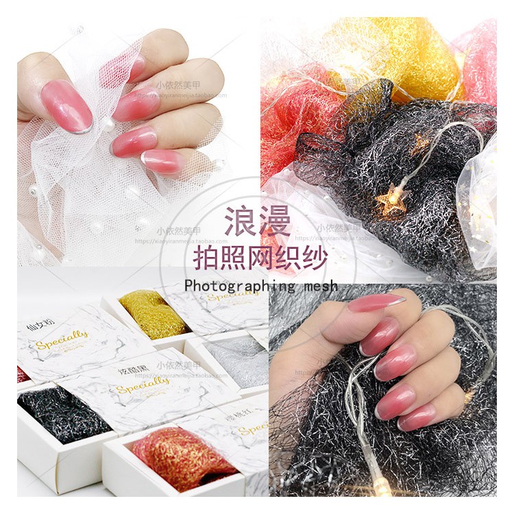 Ren Lưới Trang Trí Móng Chụp Ảnh Nail Loại Mới- Lưu giữ Khoảnh Khắc Đẹp (Lẻ 1 Cái 80*100)