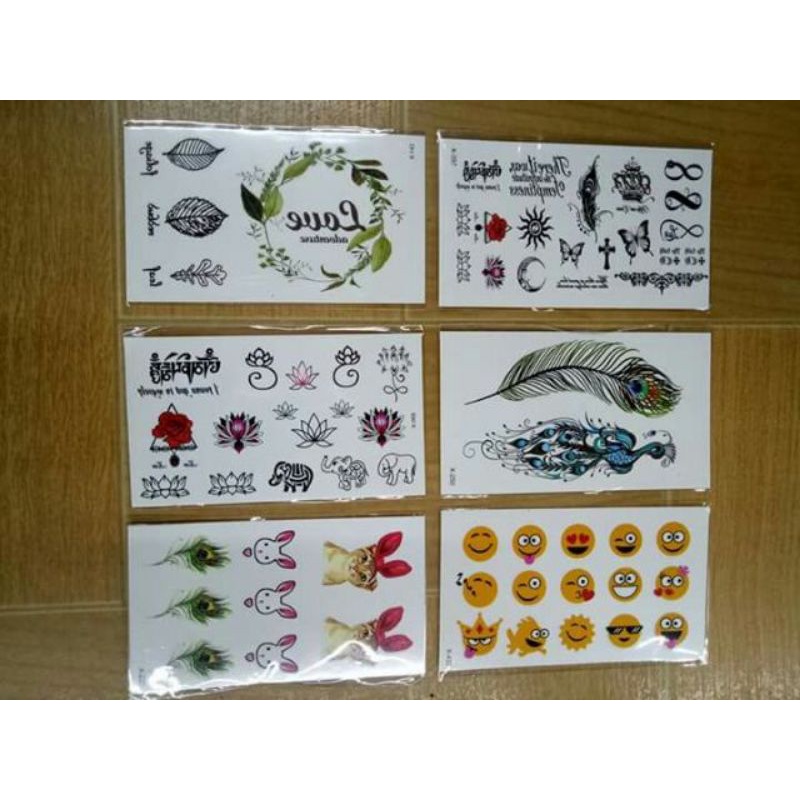 1 tấm hình xăm dán tạm thời ship ngẫu nhiên