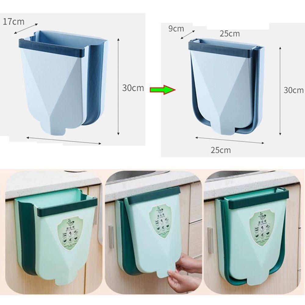 Thùng Đựng Rác Bằng PP Chất Lượng Cao Có Thể Gấp Gọn Màu Sắc Ngẫu Nhiên Tiện Dụng Cho Nhà Bếp / Phòng Tắm