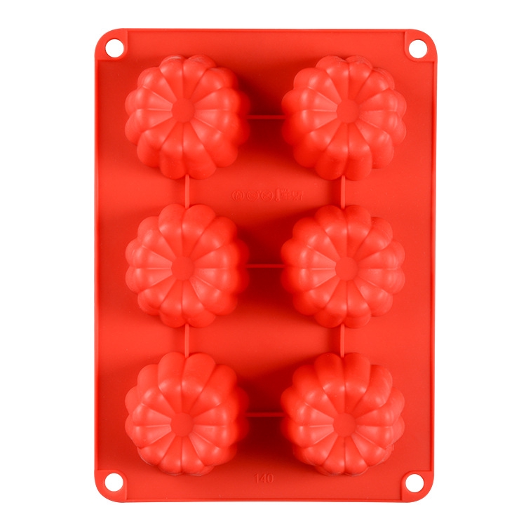 Khuôn Silicon Làm Sô Cô La 6 Lỗ Hình Hoa