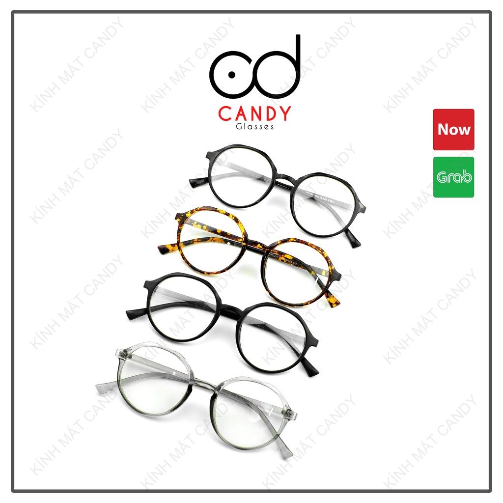 Gọng kính cận nữ mắt tròn nhựa dẻo 2407 - Tiệm kính Candy