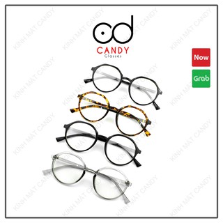 Gọng kính cận nữ mắt tròn nhựa dẻo 2407 - Tiệm kính Candy