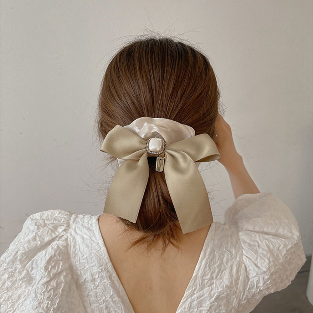 Dây buộc tóc ruy băng nơ nhiều màu tùy chọn phong cách hàn quốc cổ điển cho nữ