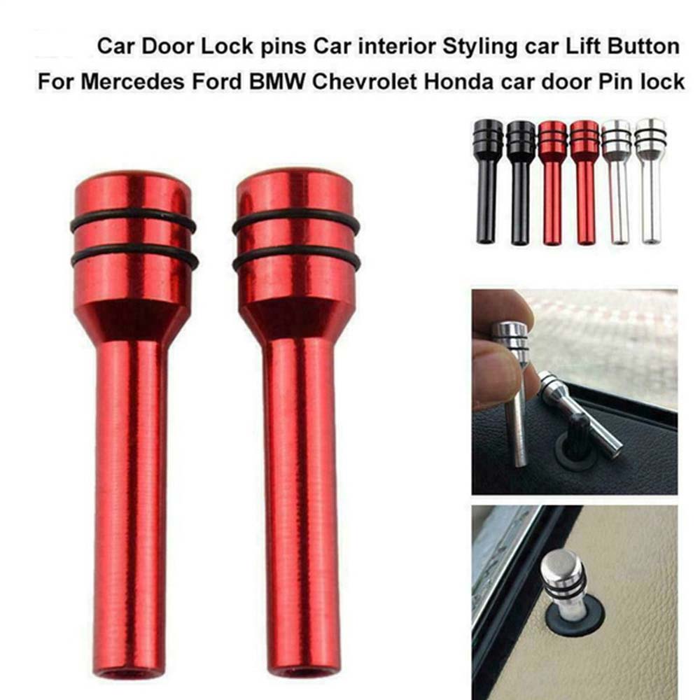 Set 2 Chốt Khóa Cửa Xe Hơi / Xe Tải Bằng Hợp Kim Nhôm Nhiều Màu Sắc 49mm