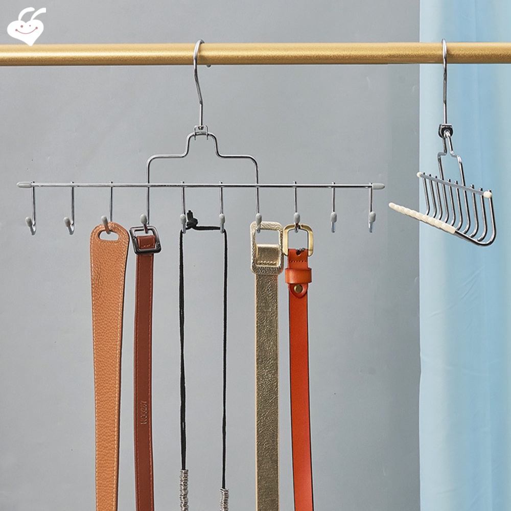 Bộ 10 Móc Treo Quần Áo Bằng Kim Loại Chống Trượt