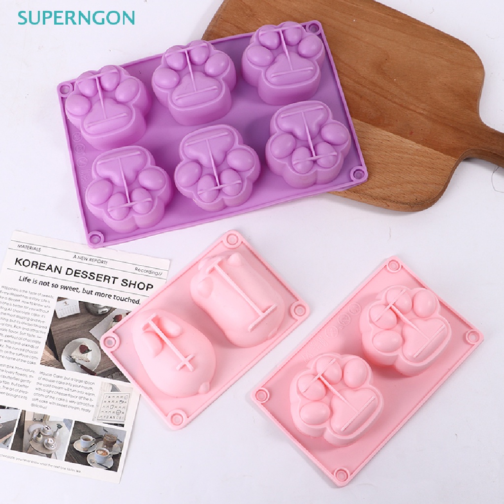 Khuôn Silicone Nhấn Bánh Hình Dấu Chân Chó Mèo
